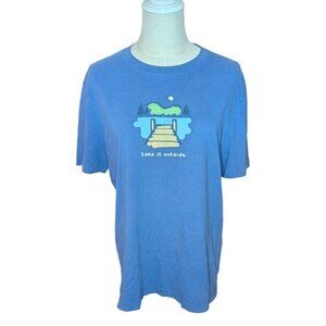 Life is Good Graphic Tee Lake It Outside Medium